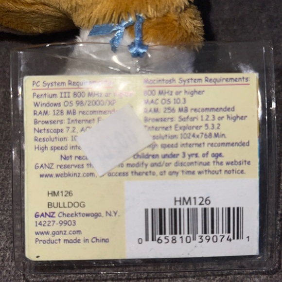 WEBKINZ Ganz BULLDOG HM126 w/hang & but Tag No Code plush stuffed animal - Picture 15 of 16